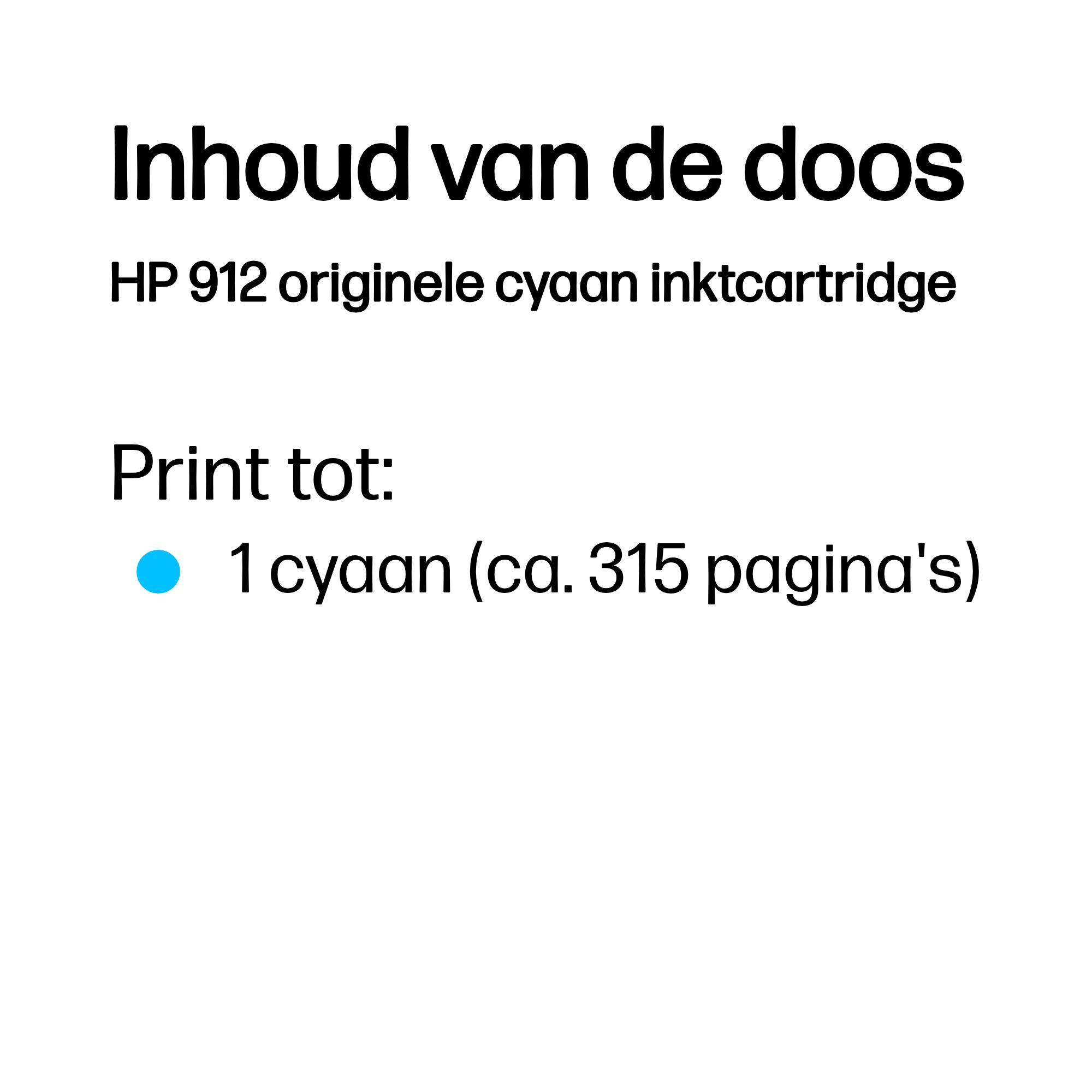 HP 912 Cyan Ink Cartridge
