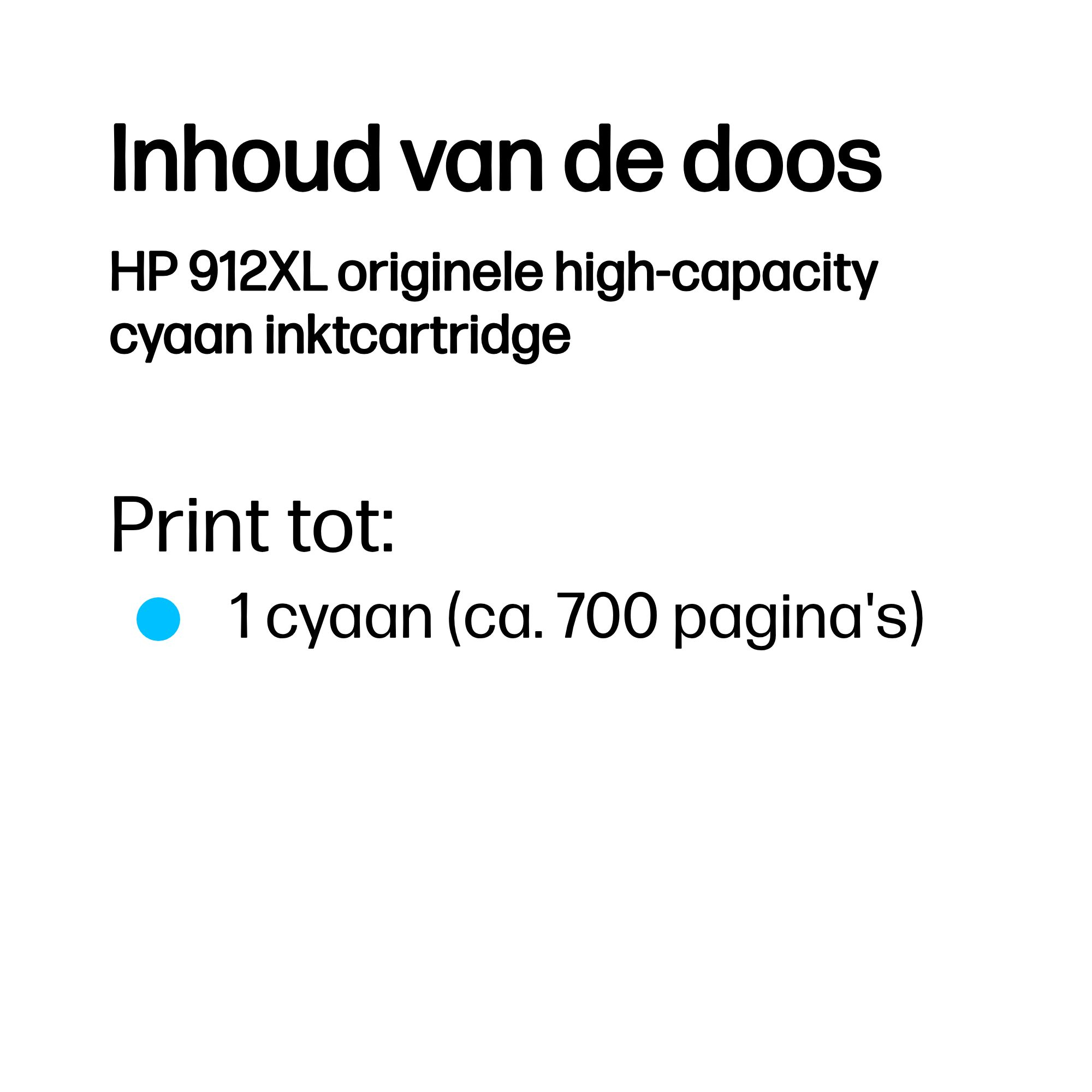 HP 912XL High Yield Cyan Ink