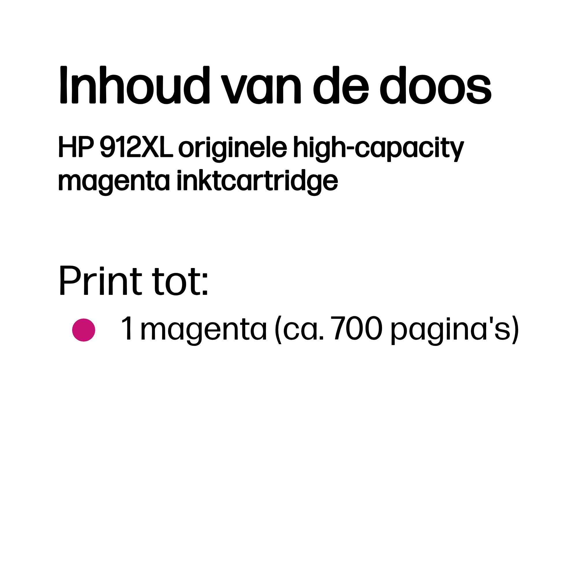 HP 912XL High Yield Magenta Ink