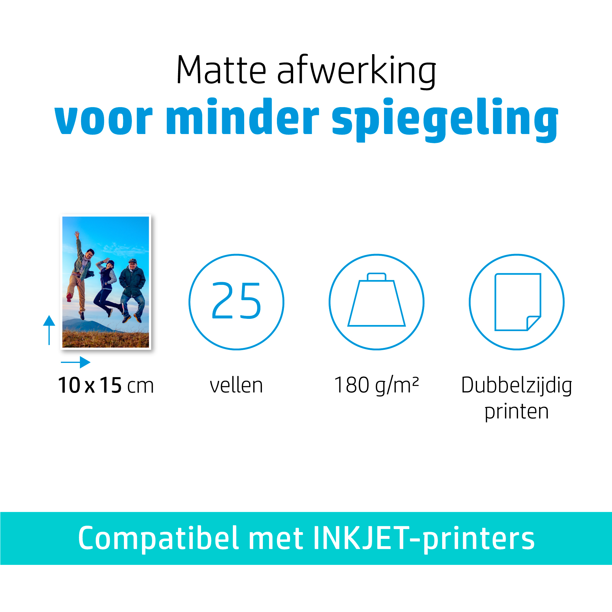 HP Matte Photo Paper 4x6 25 sheets
