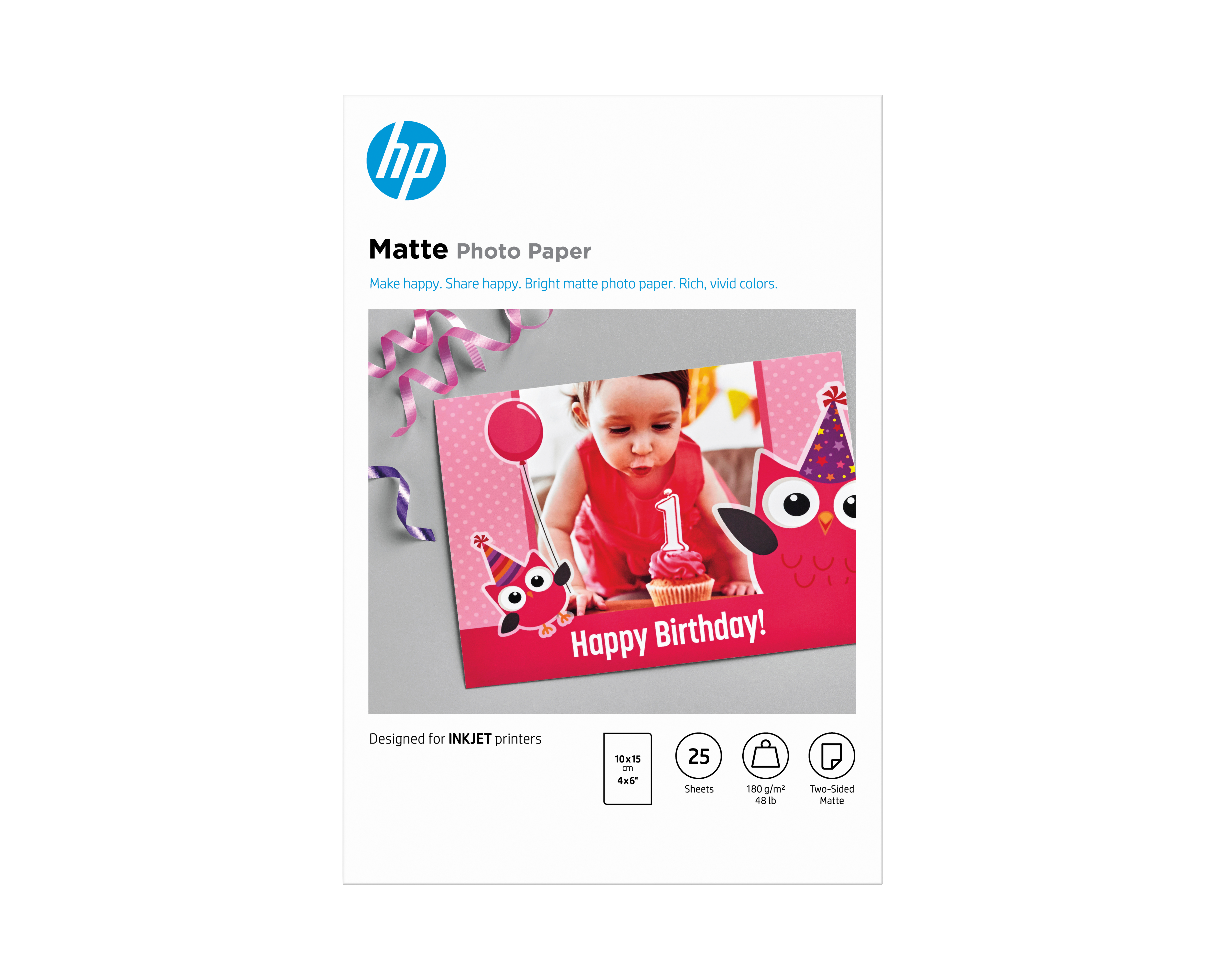 HP Matte Photo Paper 4x6 25 sheets