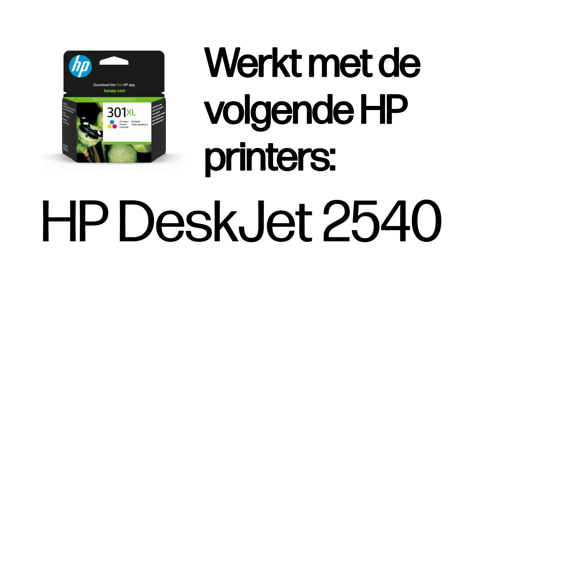 HP 301XL original Ink cartridge CH564EE 301 tri-colour high