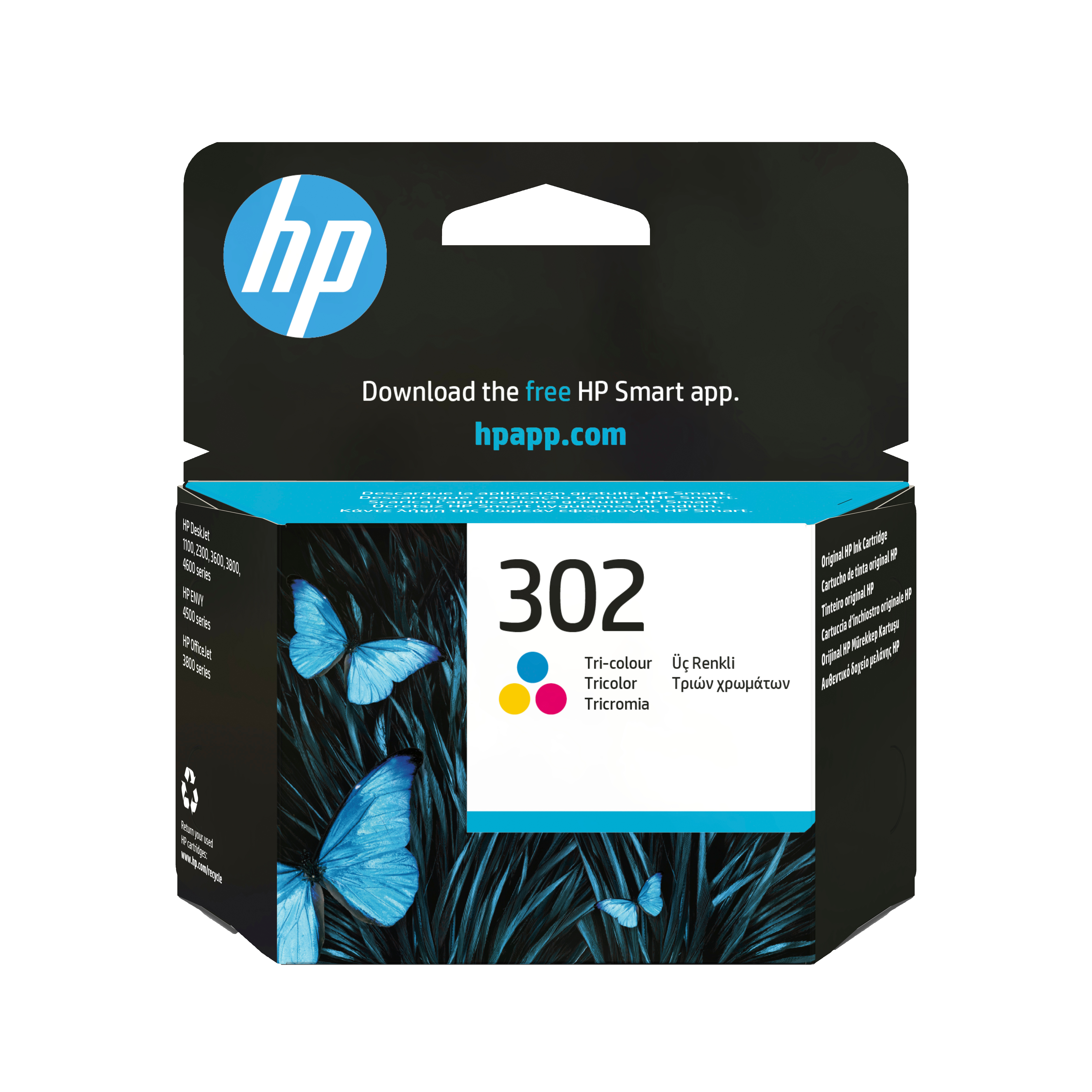 HP 302 original Tri-color Ink cartridge F6U65AE 301 Blister HP 302 original Tri-color Ink cartridge F6U65AE 301 Blister