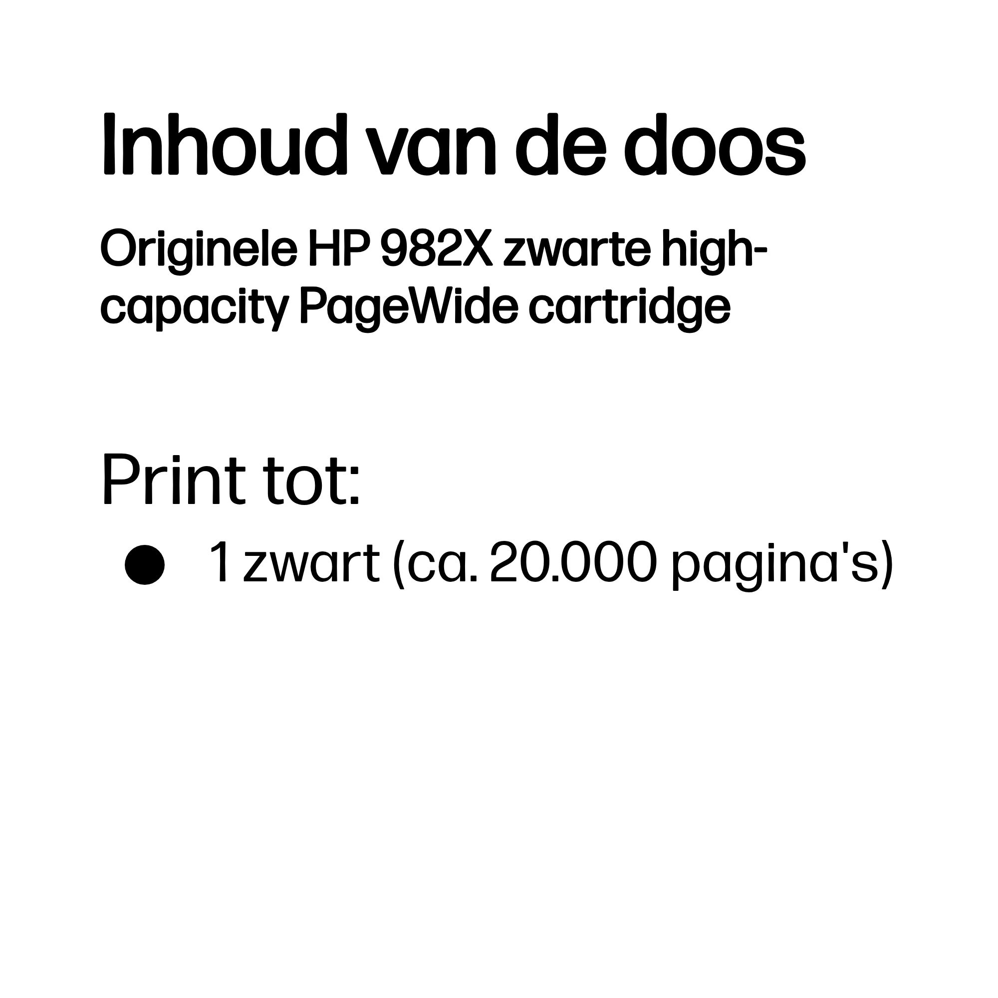 HP 982X High Yield Black Original PageWide Cartridge