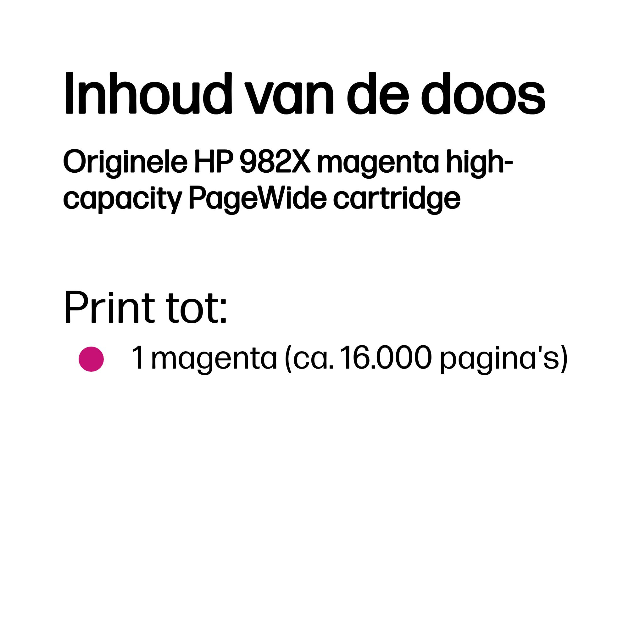 HP 982X High Yield Magenta Original PageWide Cartridge