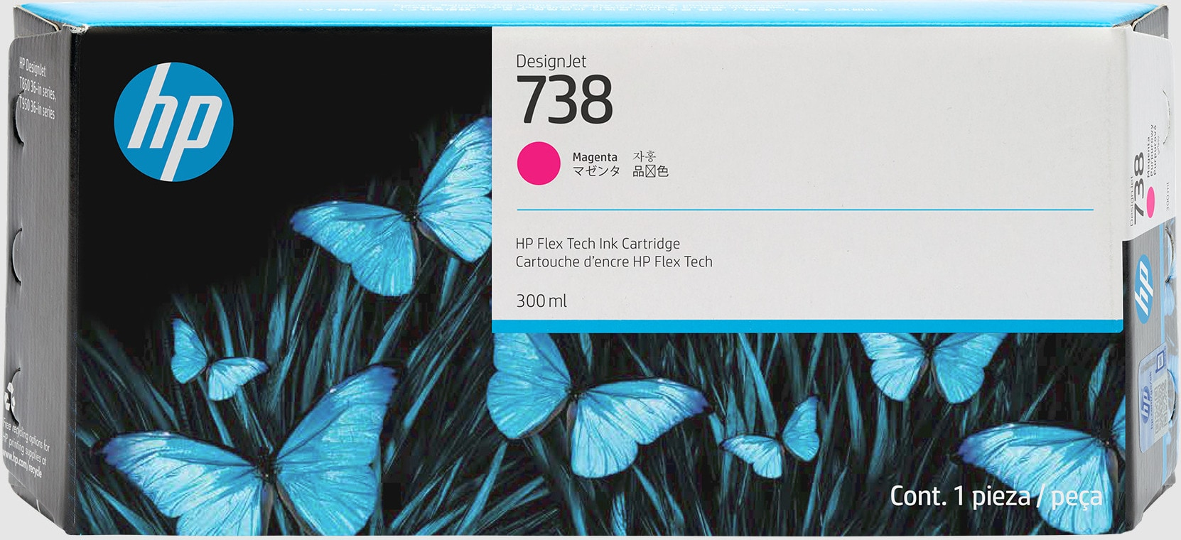 HP 738 300-ml Magenta DesignJet Ink Cartridge