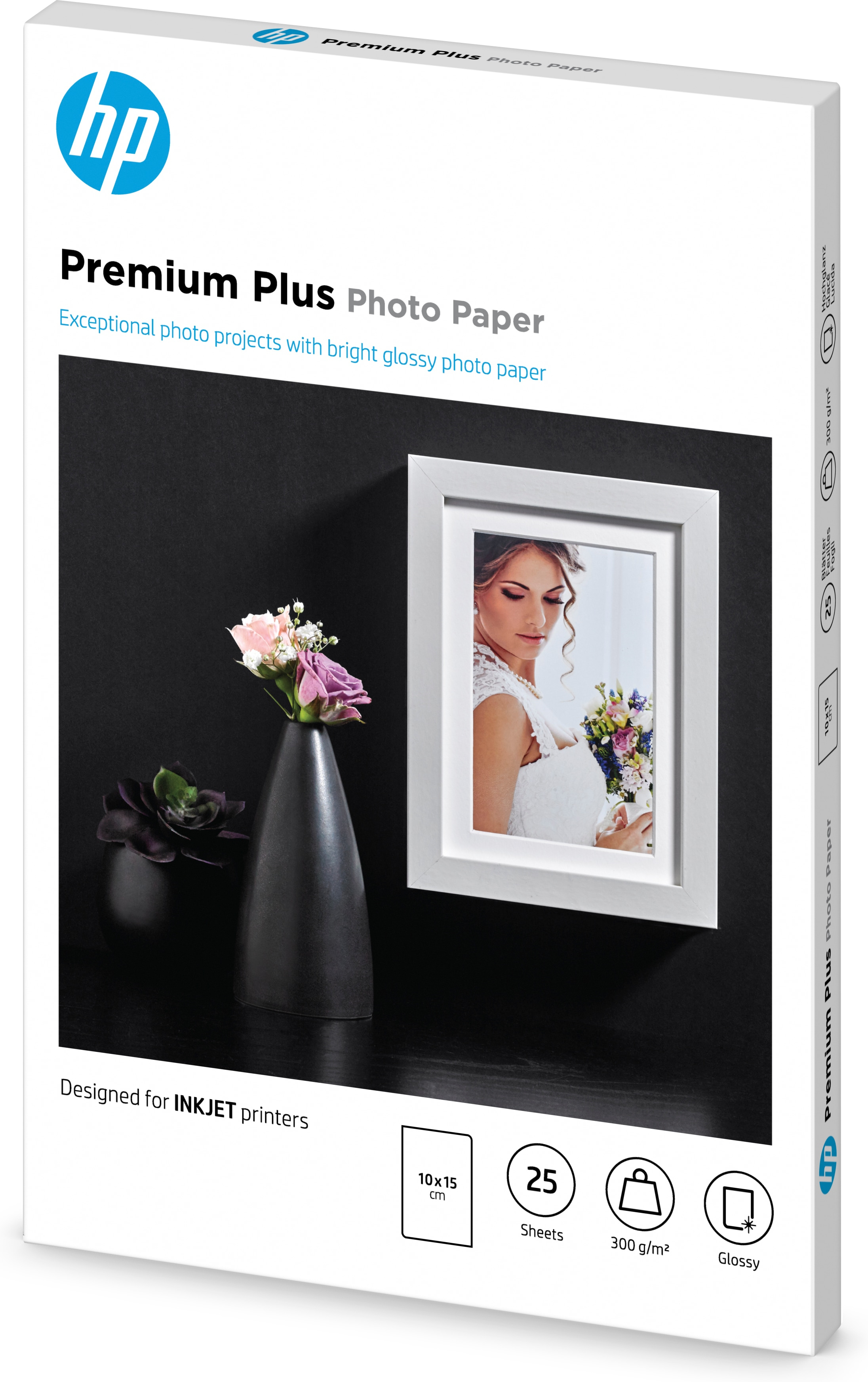 HP original Premium Plus Glossy Photo Paper white 300g/m2 10