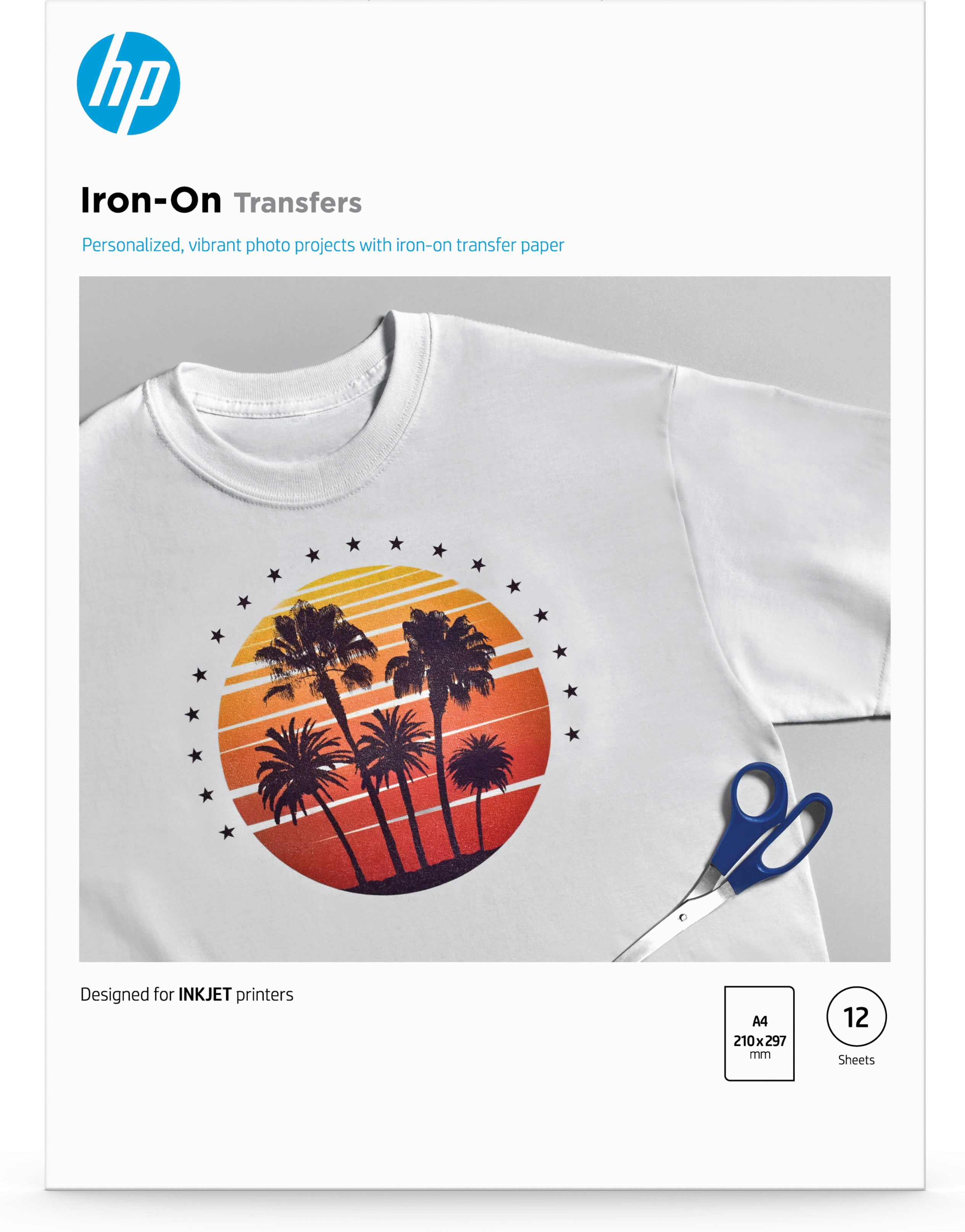 HP original Iron-on transfers thermical 170g/m2 A4 12 sheets