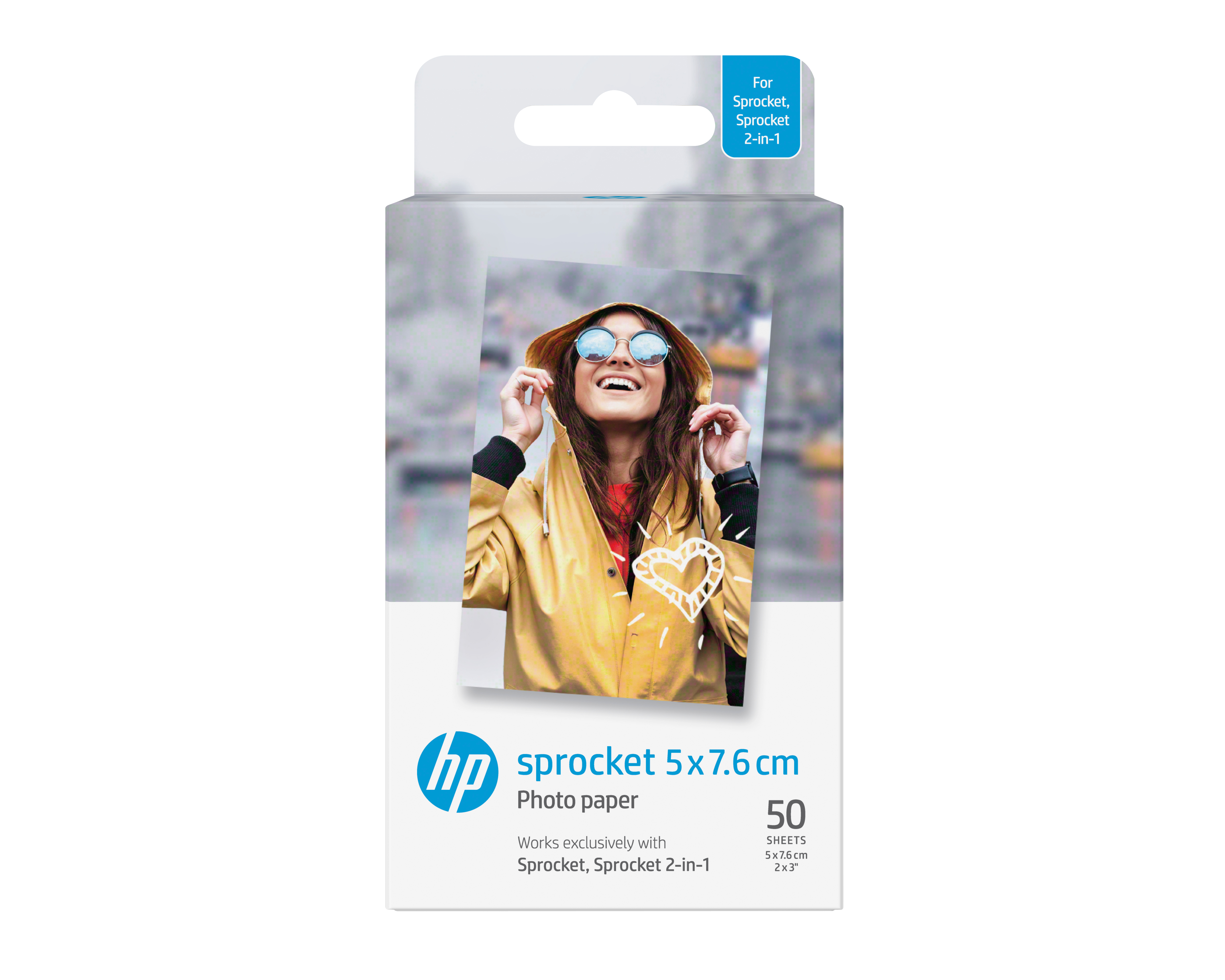 HP ZINK¦_ Sticky-Backed Foto Papier, 5x7.6 cm, 50 pagina s