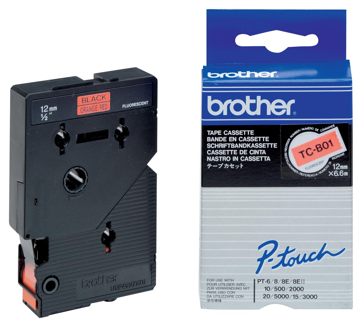 BROTHER TAPE TCB 12MM ZW/ORAN