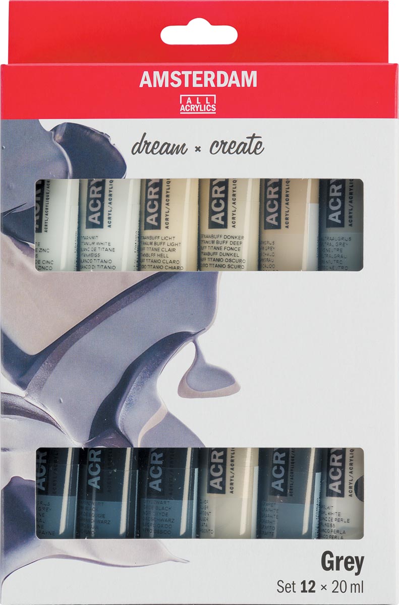 ACRYLVERF 20ML 12X GRIJS
