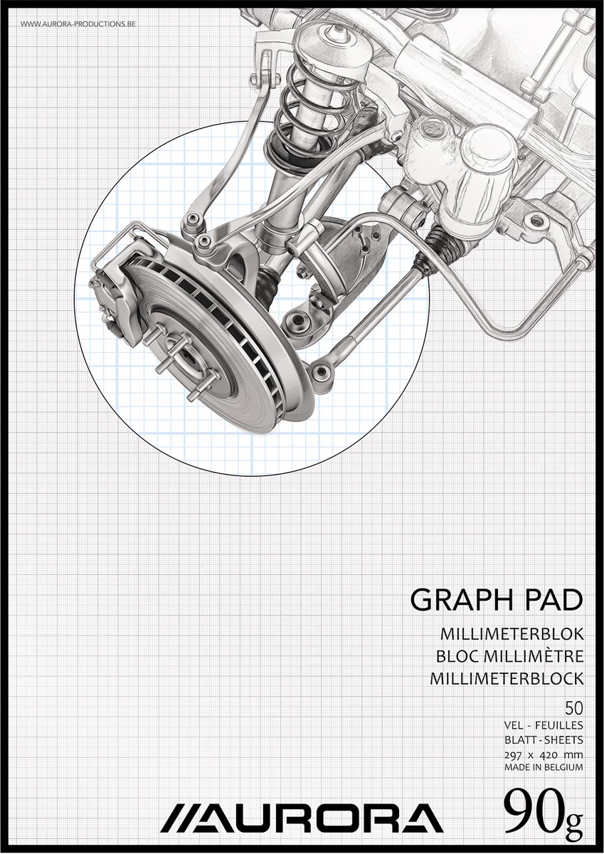 AURORA MILLIMETERBLOK A3 50VEL