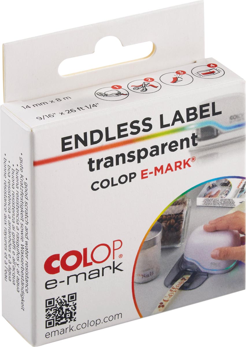 COLOP EMARK LABELROL TRANSPARANT