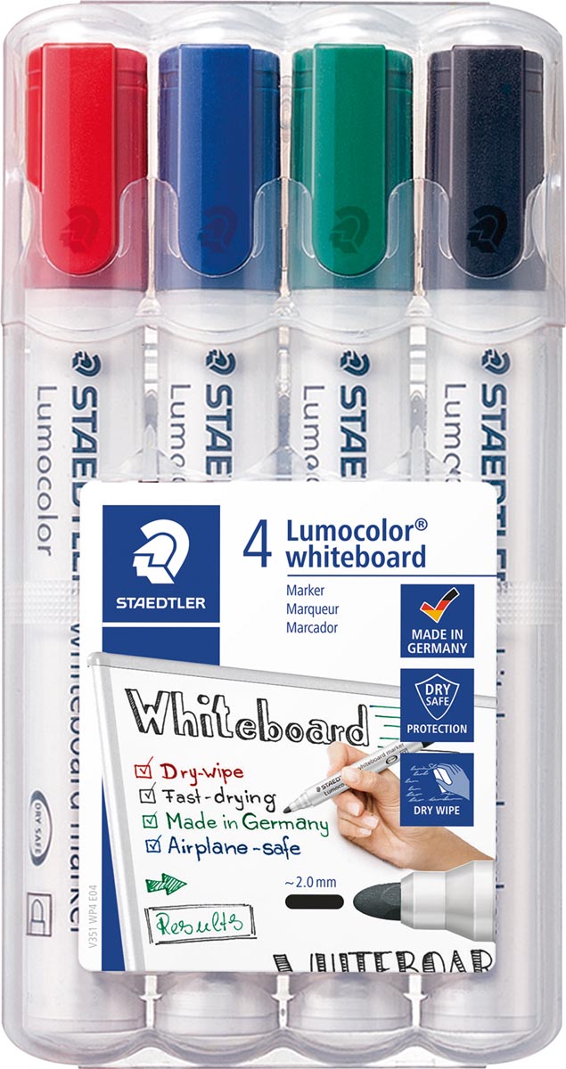 STAEDTLER WITBORDSTIFTEN 4ST new colors
