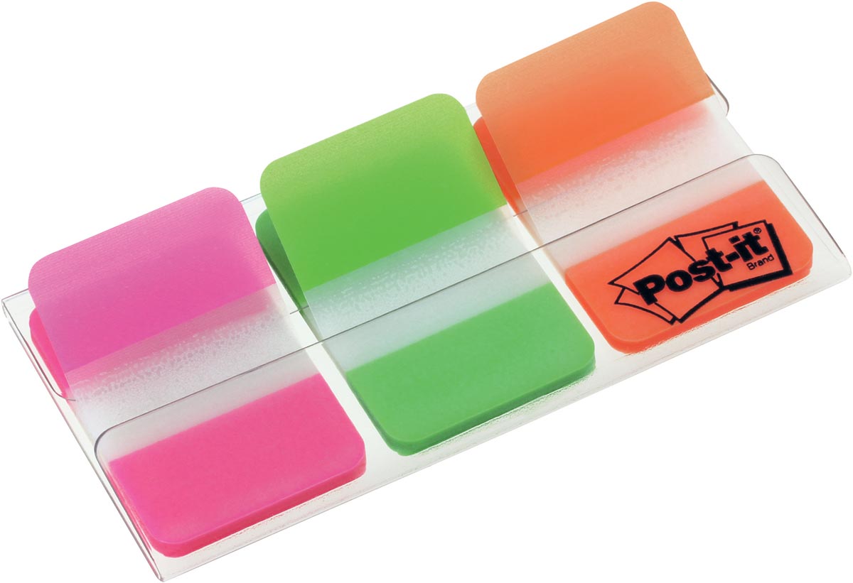 POST-IT INDEX Strong set 3kleuren, 22 tabs/kleur