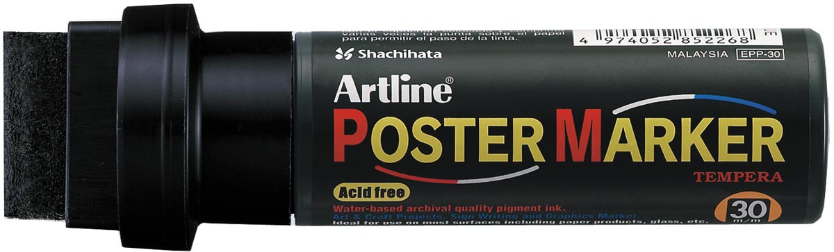 ARTLINE POSTER MARKER ZWART