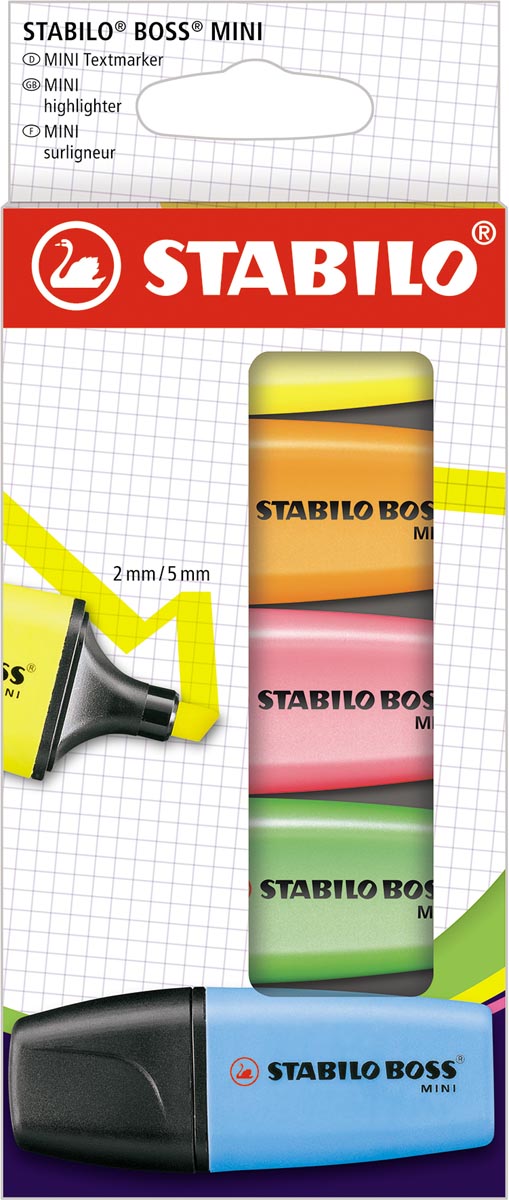STABILO BOSS MINI MARKER 5X