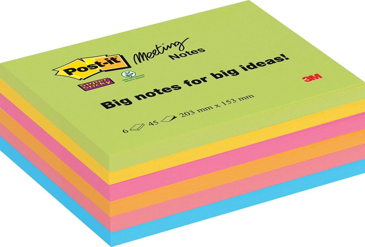POST-IT BIG NOTES 203x1053mm pak van 6