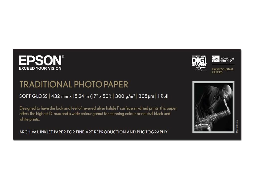 EPSON S045054 Traditional photo paper inktjet 330g/m2 432mm