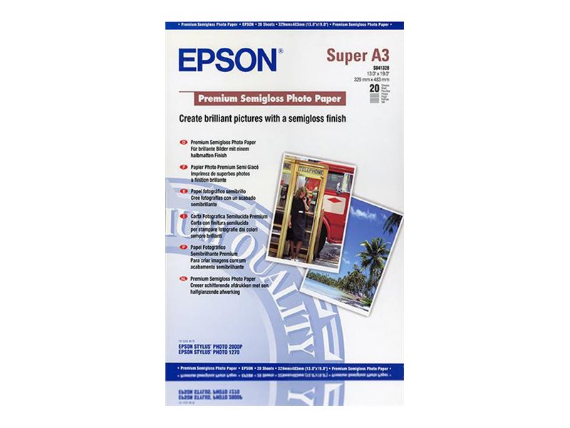 EPSON Premium semi gloss photo papier inktjet 250g/m2 A3+ 20