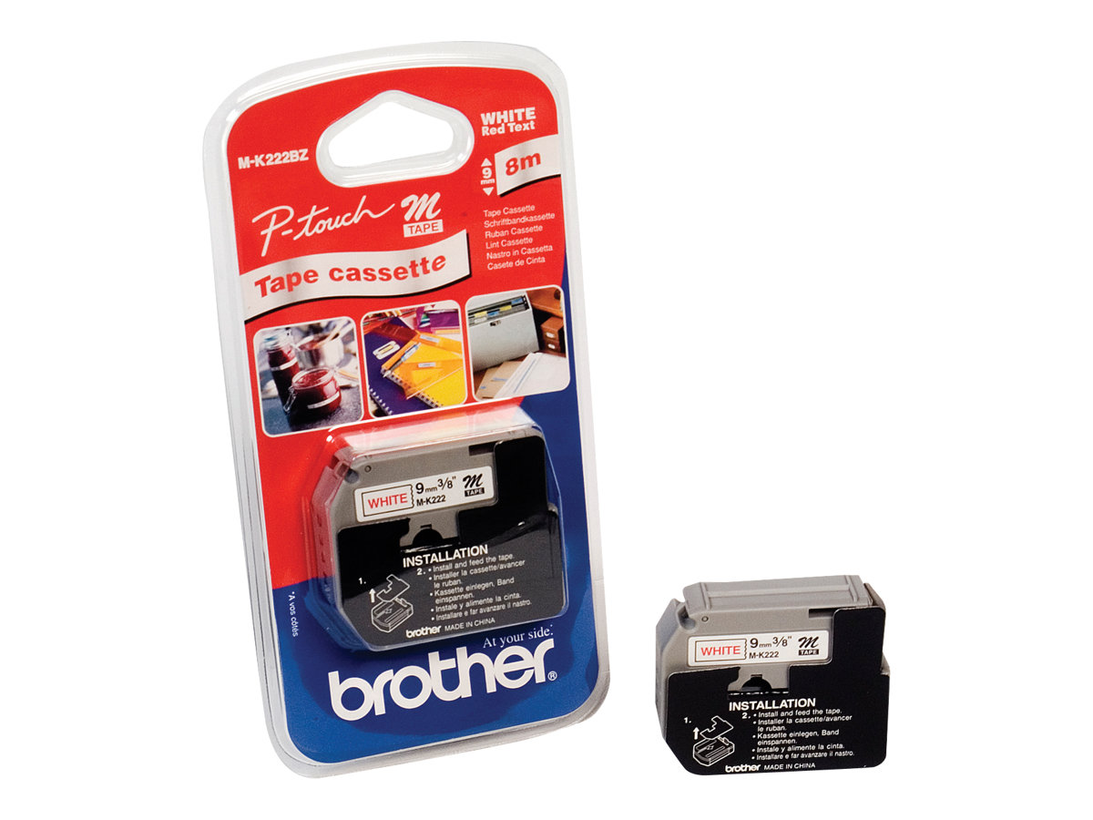 BROTHER P-Touch MK-222 red on white 9mm