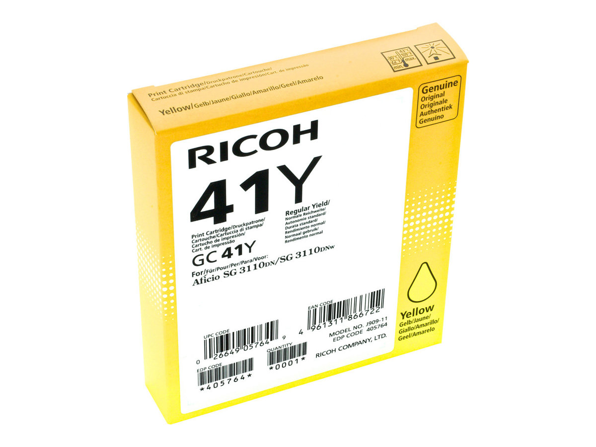 RICOH GC-41Y gel cartridge geel high capacity 2.200 pagina s