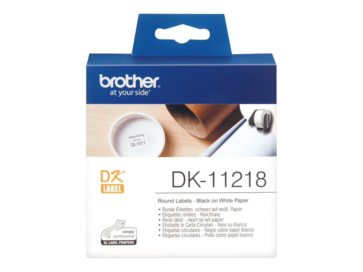 BROTHER P-Touch DK-11218 die-cut round label 24x24mm 1000 la