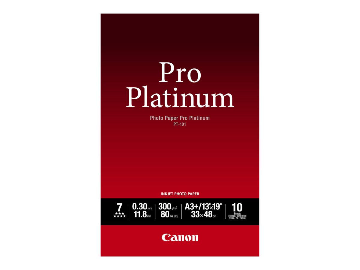 CANON PT-101 pro platinum photo paper 300g/m2 A3+ 10 sheets