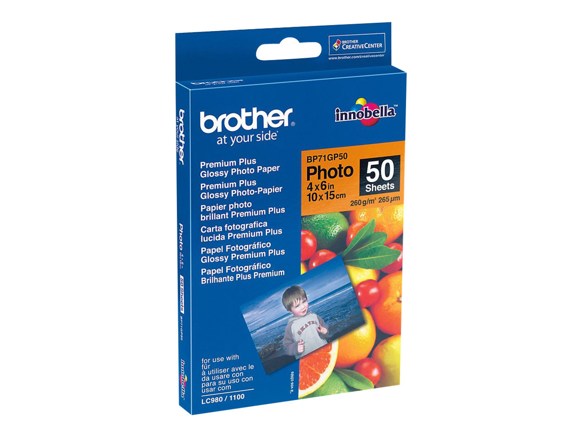 BROTHER glossy photo paper wit 100x150mm 50 sheets