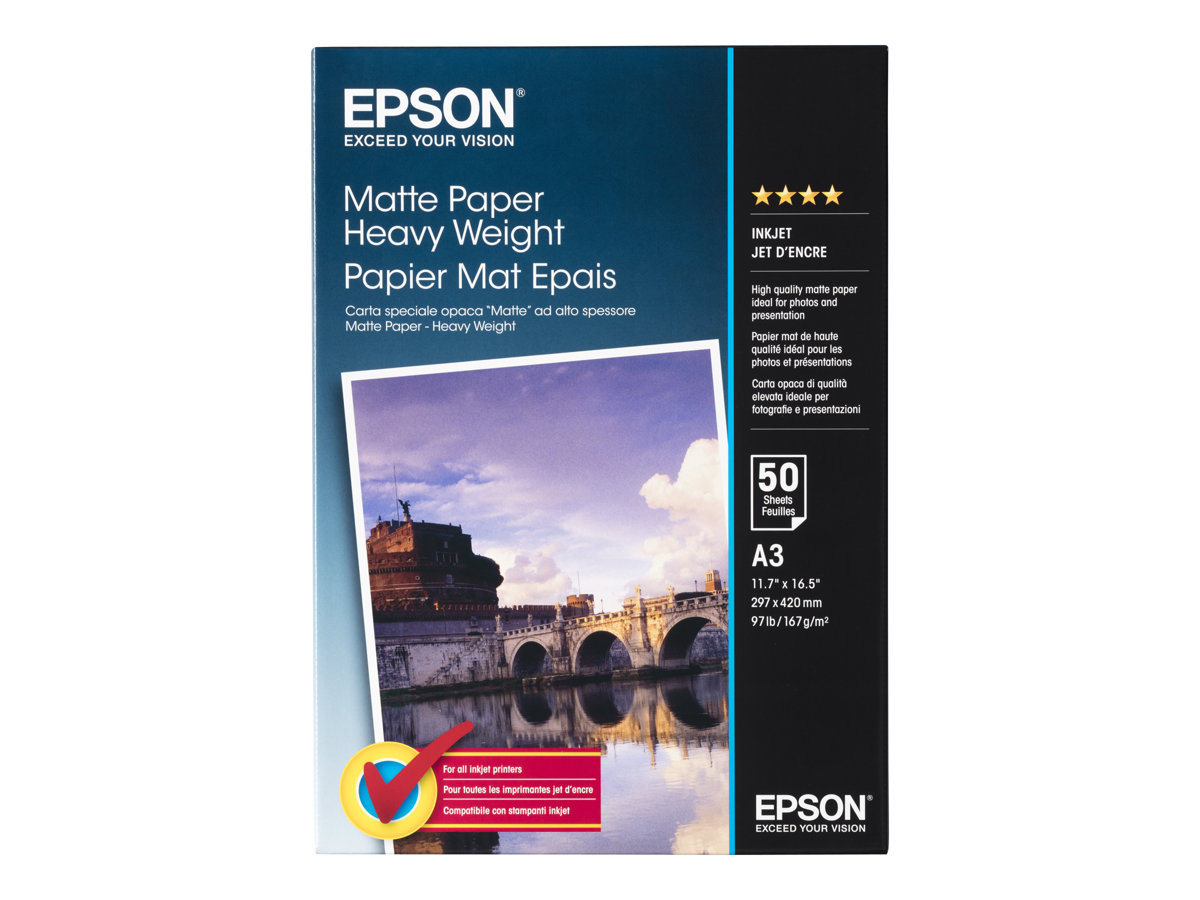 EPSON S041261 Matte heavyweight paper inktjet 167g/m2 A3 50