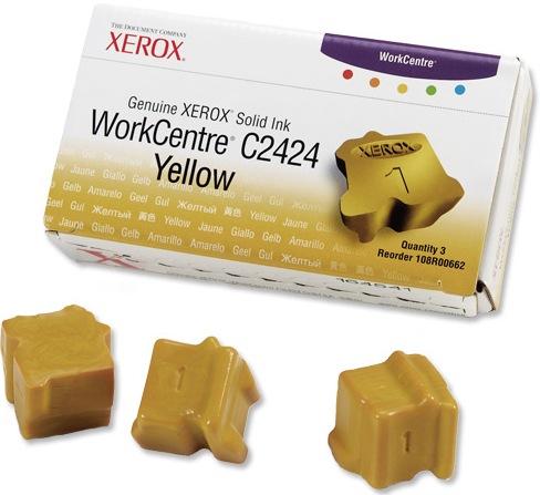 XEROX Workcentre C2424 colorstix geel standard capacity 3 x
