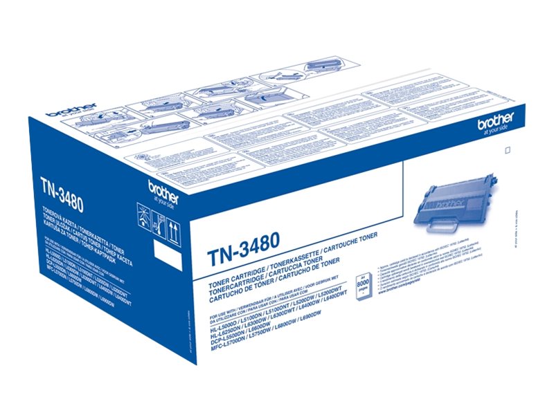 BROTHER TN3480 Toner Cartridge Zwart Hoog Rendement
