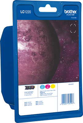 BROTHER LC-1220 inktcartridge drie kleuren standard capacity