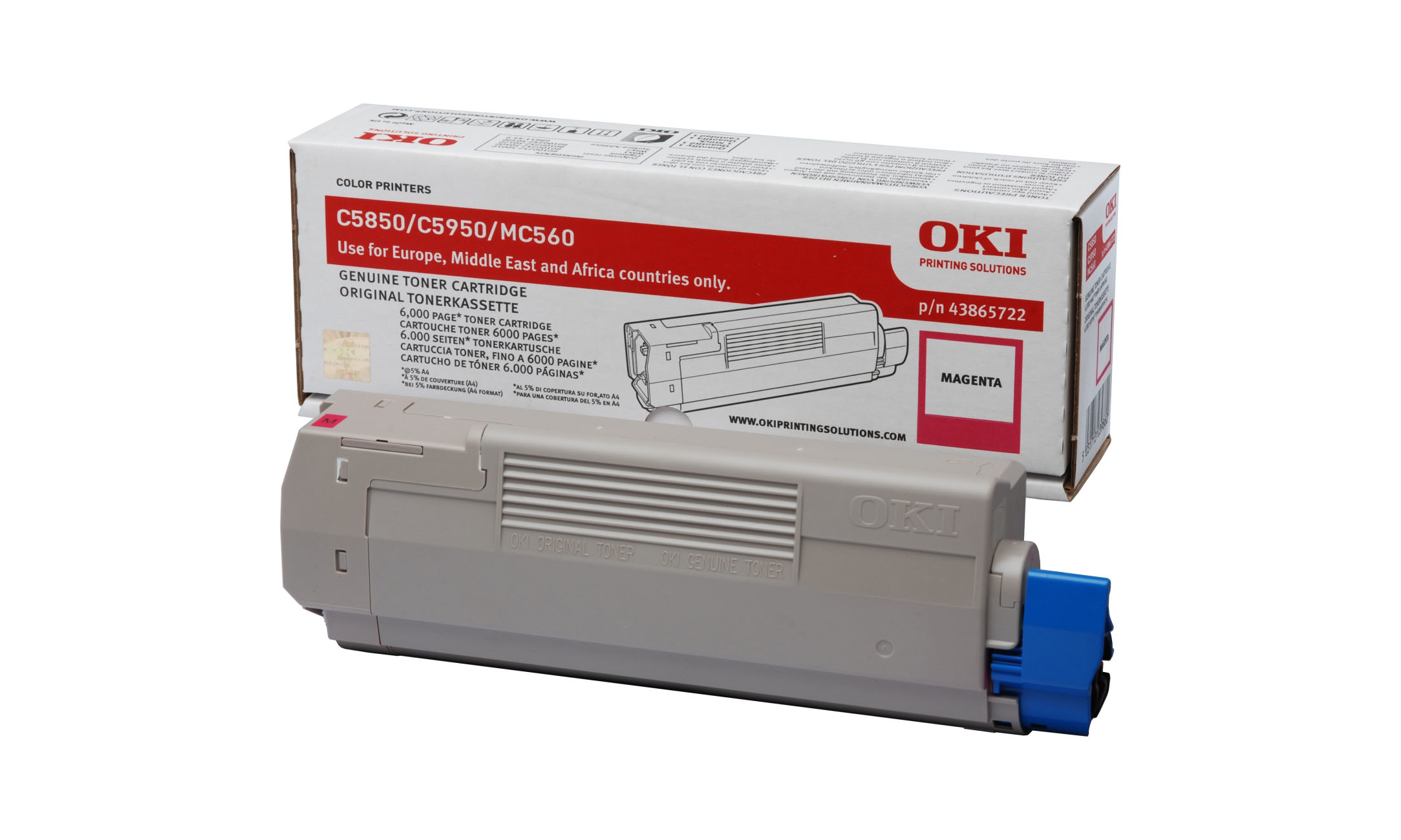 OKI C5850, C5950 tonercartridge magenta standard capacity 6.