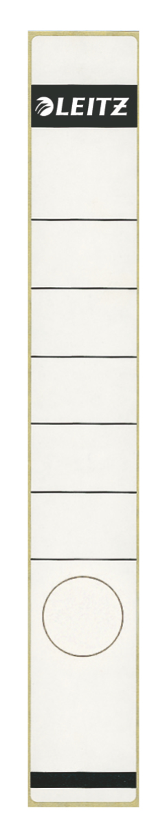 LEITZ RUGETIKET 4CM ZELFKLEVEND WIT