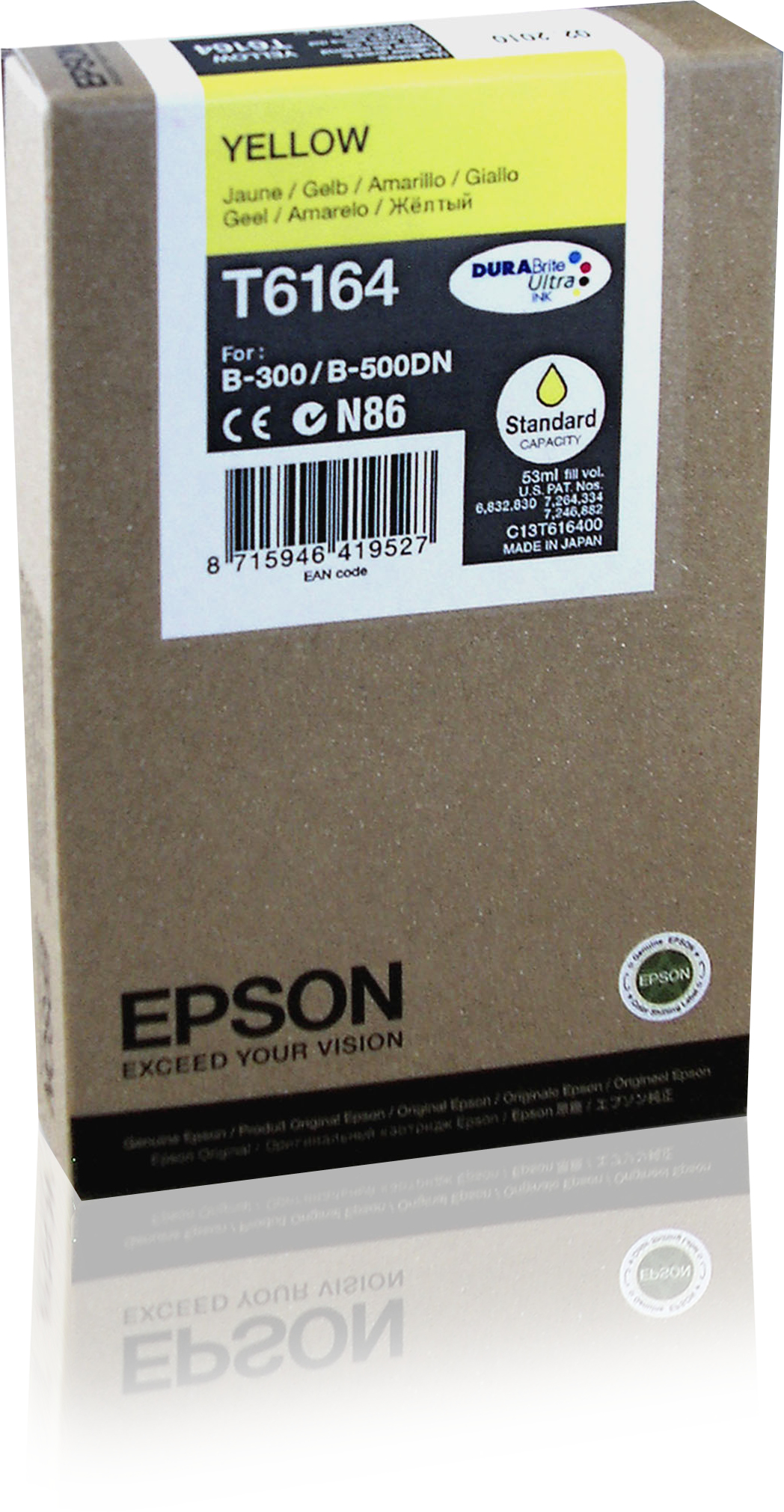 EPSON T6164 inktcartridge geel standard capacity 53ml 1-pack