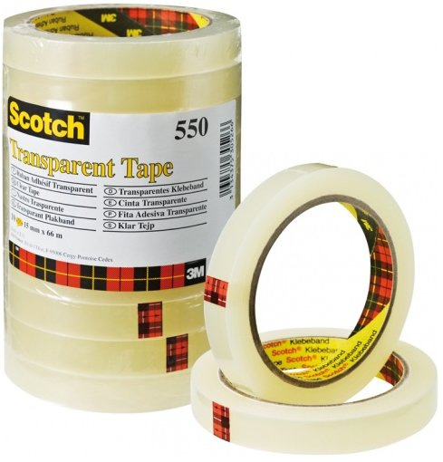 SCOTCH 550 TRANSPARANTE TAPE 15X66 10ST