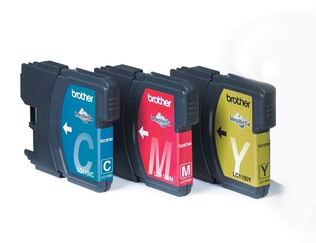 BROTHER LC-1100 inktcartridge cyaan, magenta en geel standar
