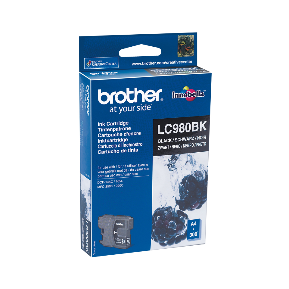 BROTHER LC-980 inktcartridge zwart standard capacity 6ml 300