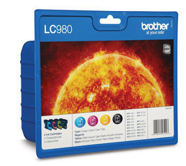 BROTHER LC-980 inktcartridge zwart en drie kleuren standard