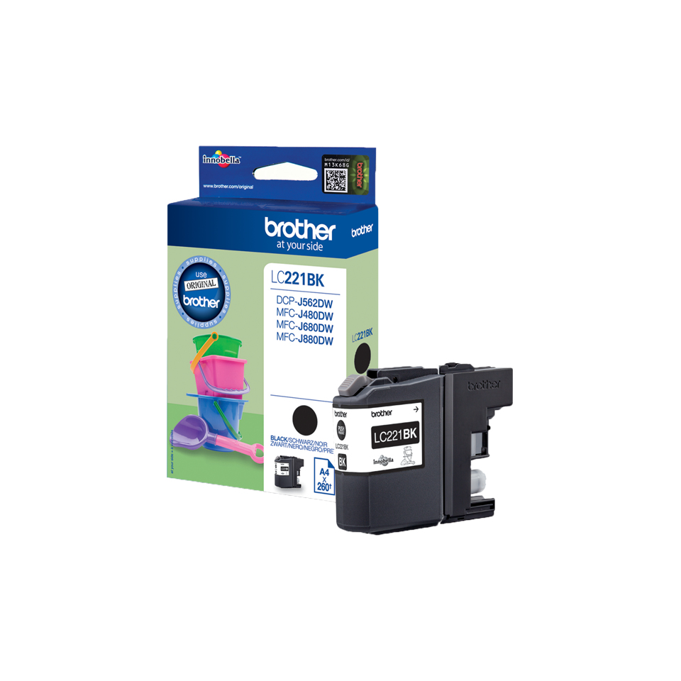 BROTHER LC221BK ink black 300 pages