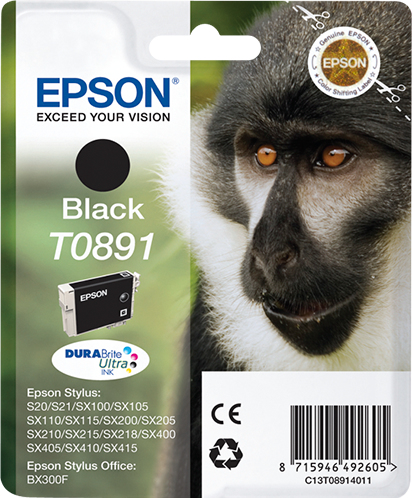 EPSON T0891 inktcartridge zwart standard capacity 5.8ml 1-pa