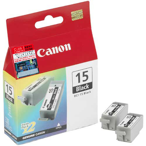 CANON BCI-15BK inktcartridge zwart standard capacity 2 x 5.3