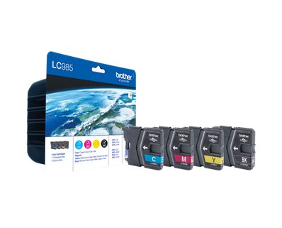 BROTHER LC-985 inktcartridge zwart en drie kleuren standard