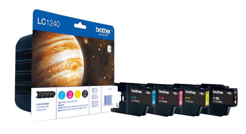 BROTHER LC-1240 inktcartridge zwart en drie kleuren high cap