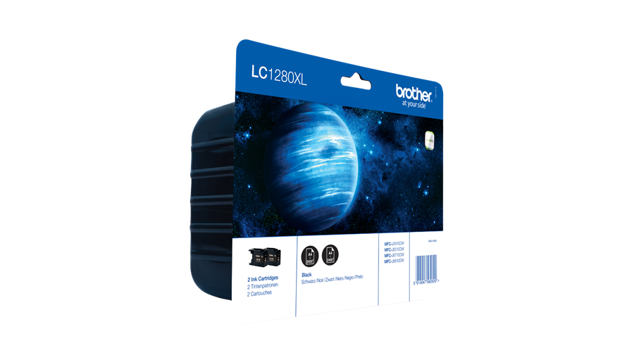 BROTHER LC-1280 inktcartridge zwart extra high capacity 2x 2