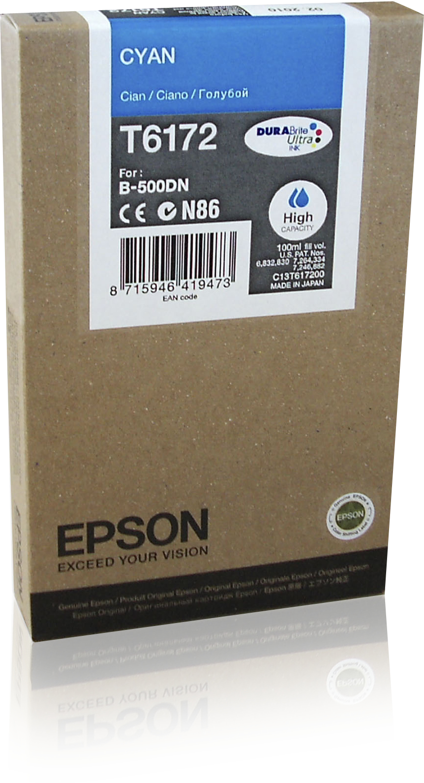 EPSON T6172 inktcartridge cyaan high capacity 100ml 1-pack