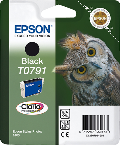 EPSON T0791 inktcartridge zwart standard capacity 11ml 1-pac