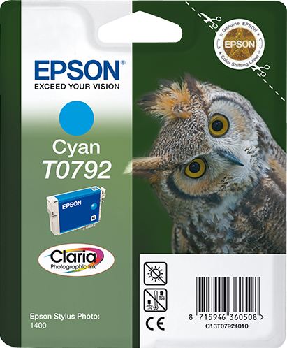 EPSON T0792 inktcartridge cyaan standard capacity 11ml 1-pac