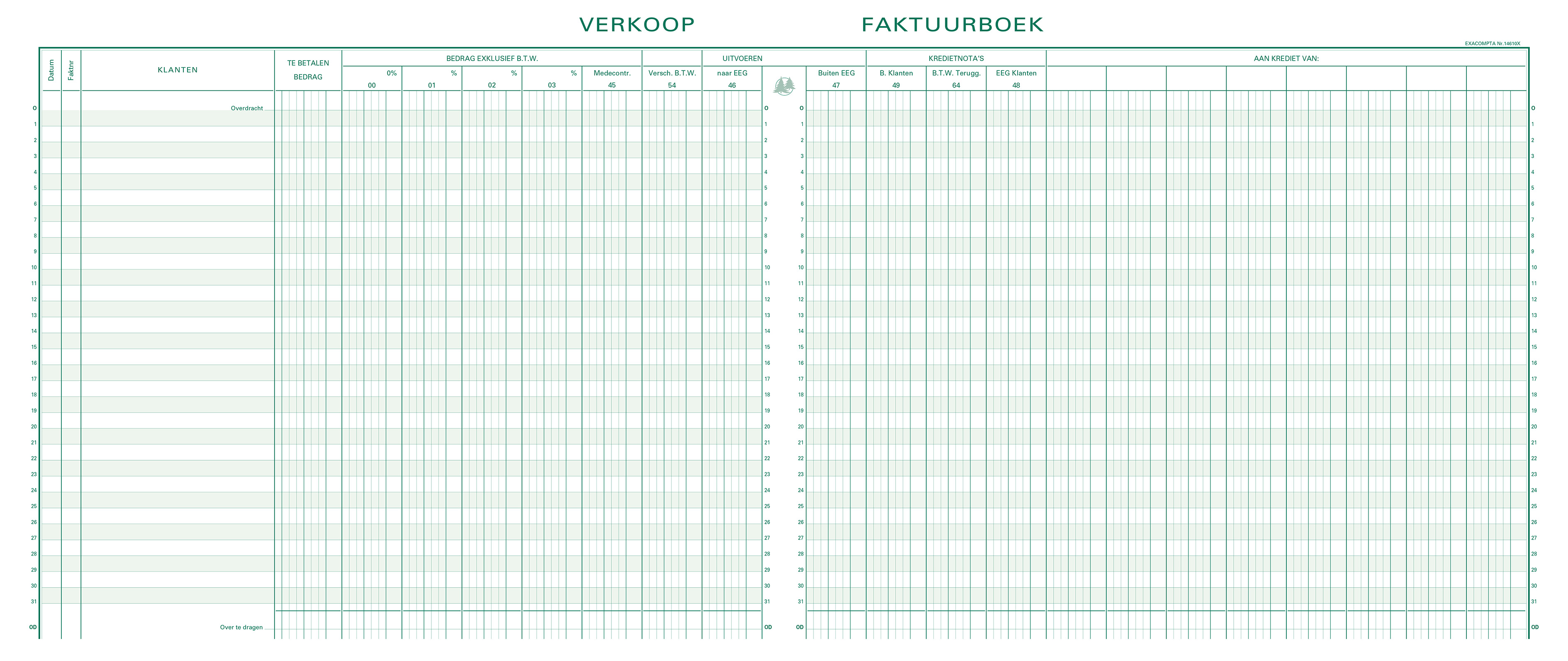 EXAC VERKOOP FACTUURBOEK